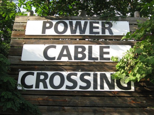 power cable crossing